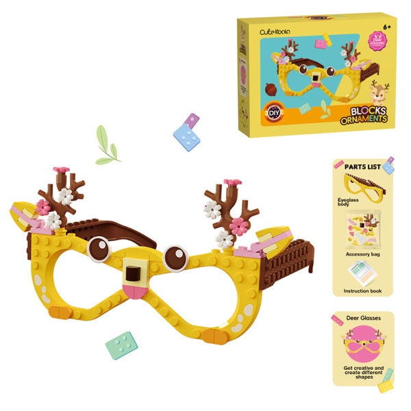 Kids DIY Glasses Building Block Set