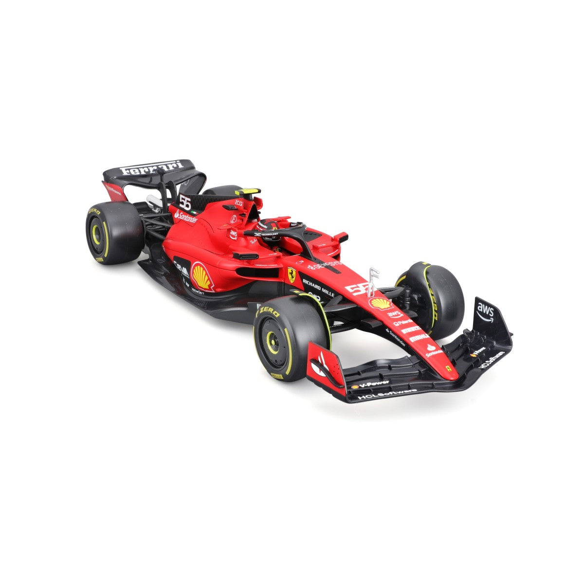 Bburago 1:18 F1 Car Model 2023 Ferrari SF-23 #55 Carlos Sainz