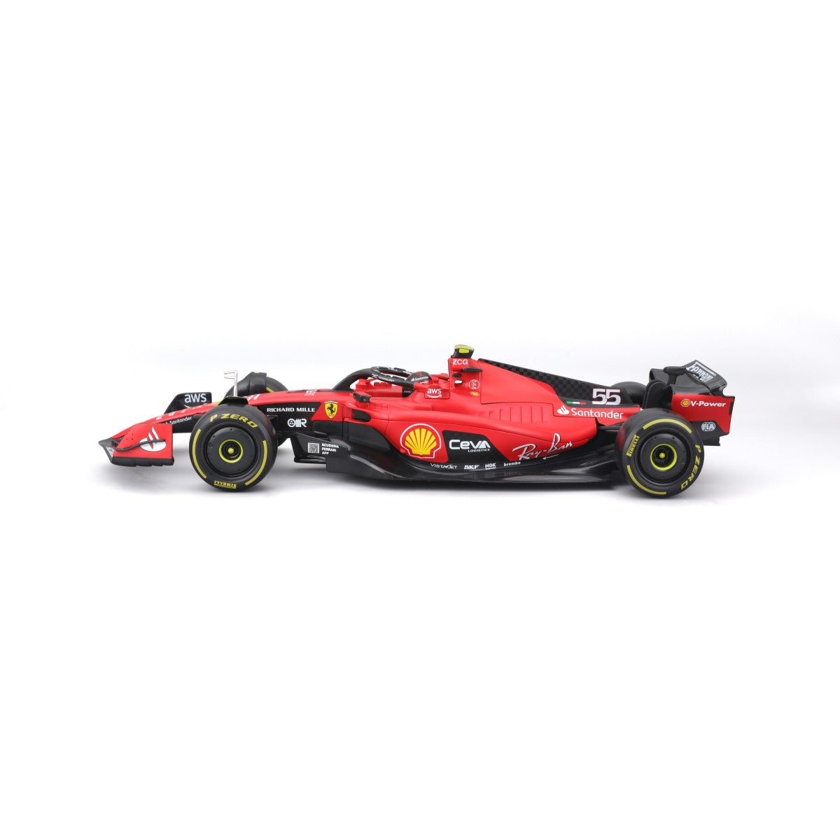 Bburago 1:18 F1 Car Model 2023 Ferrari SF-23 #55 Carlos Sainz