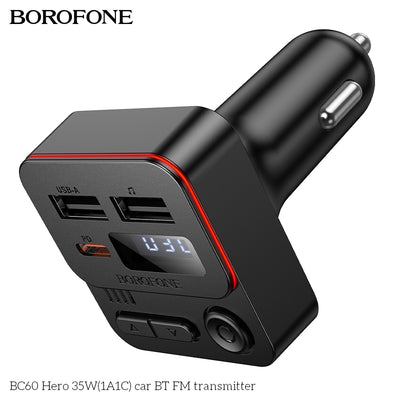 BOROFONE BC60 Hero 35W(1A1C) Car BT FM Transmitter