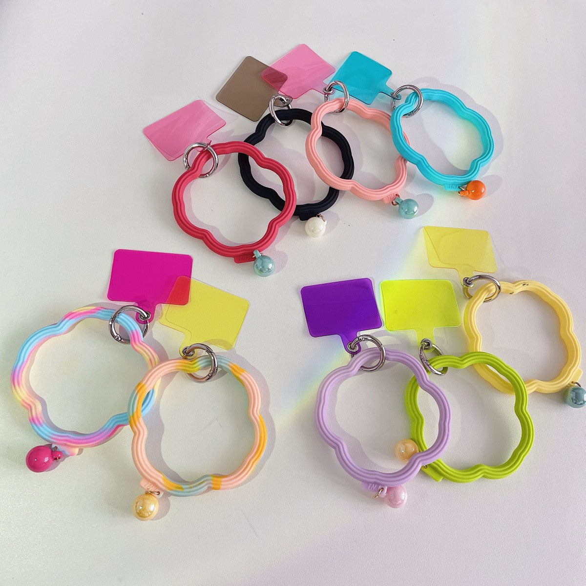 Colorful Wavy Hoop Universal Silicone Phone Wrist Lanyard - Hugmie