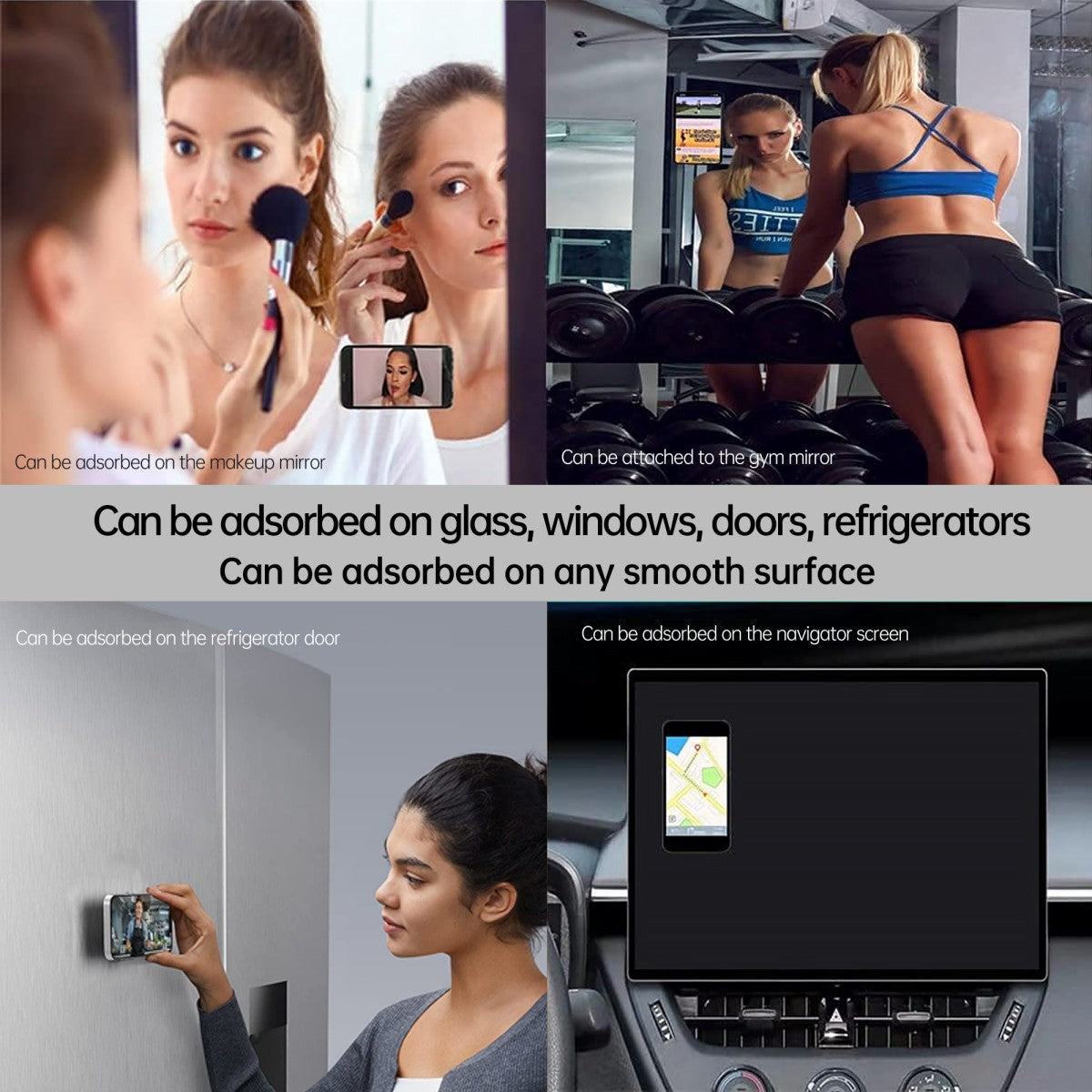 Double-Sided Silicone Suction Cup Phone Holder