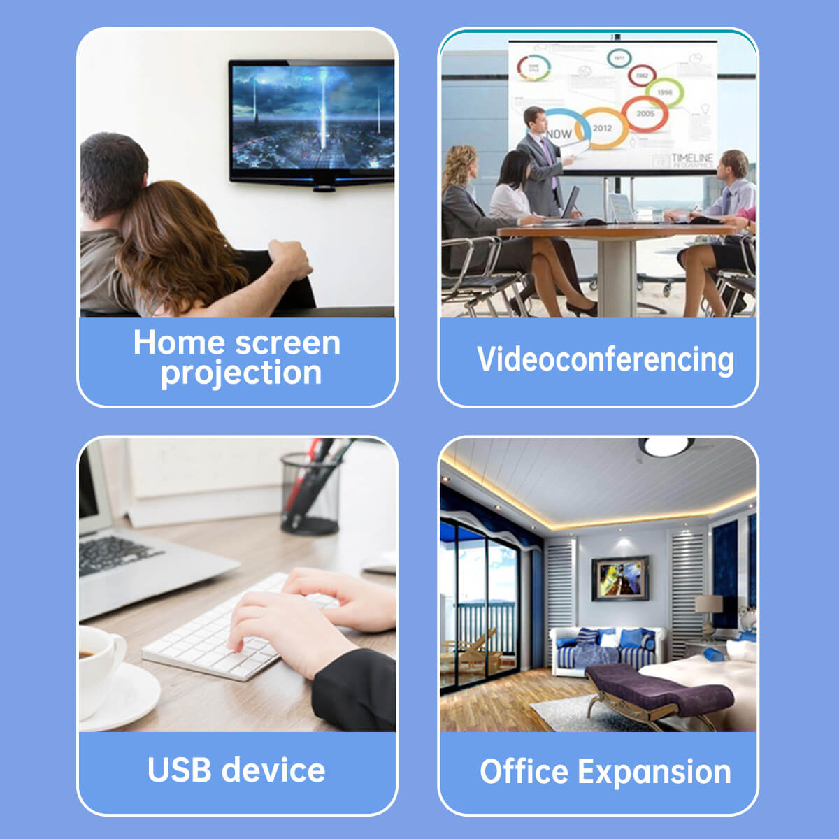 Onten 9175K 4 in 1 Type-C to Dual HDMI Adapter - Hugmie