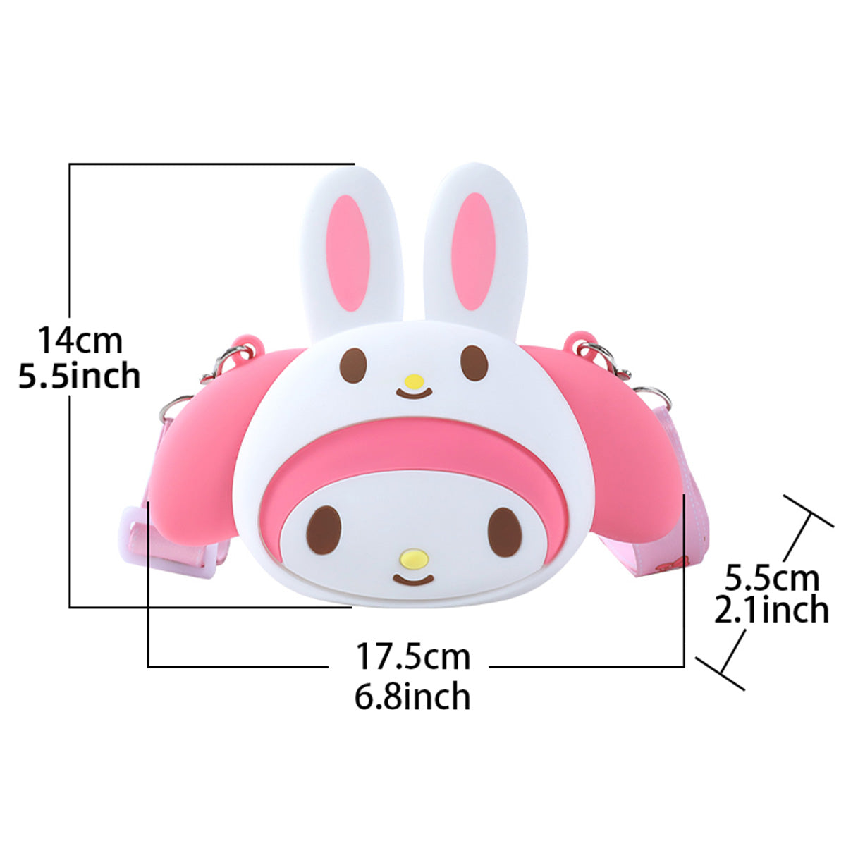 Sanrio Characters Mini Silicone Crossbody Bag - HugmieToys