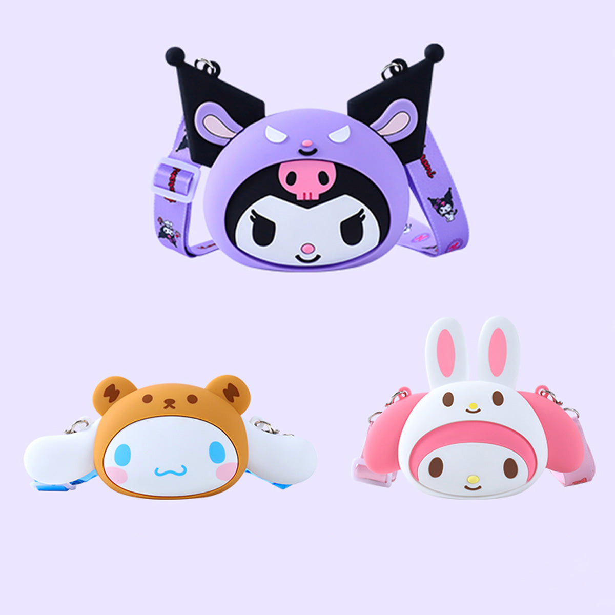 Sanrio Characters Mini Silicone Crossbody Bag - HugmieToys