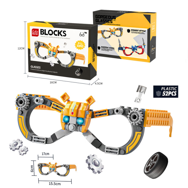 Kids DIY Glasses Building Block Set