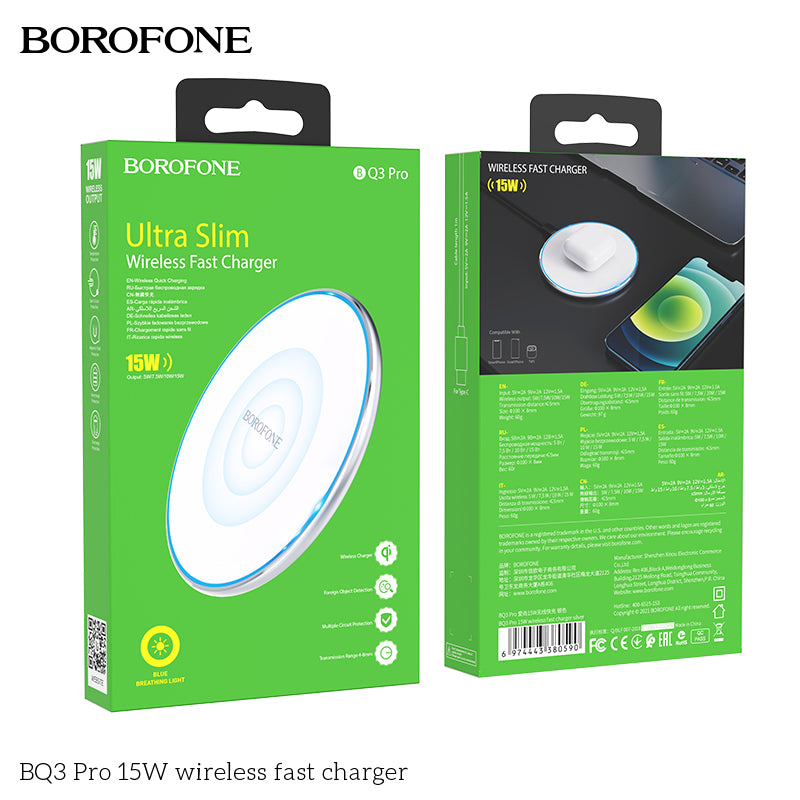 BOROFONE BQ3 Pro 15W Wireless Fast Charger