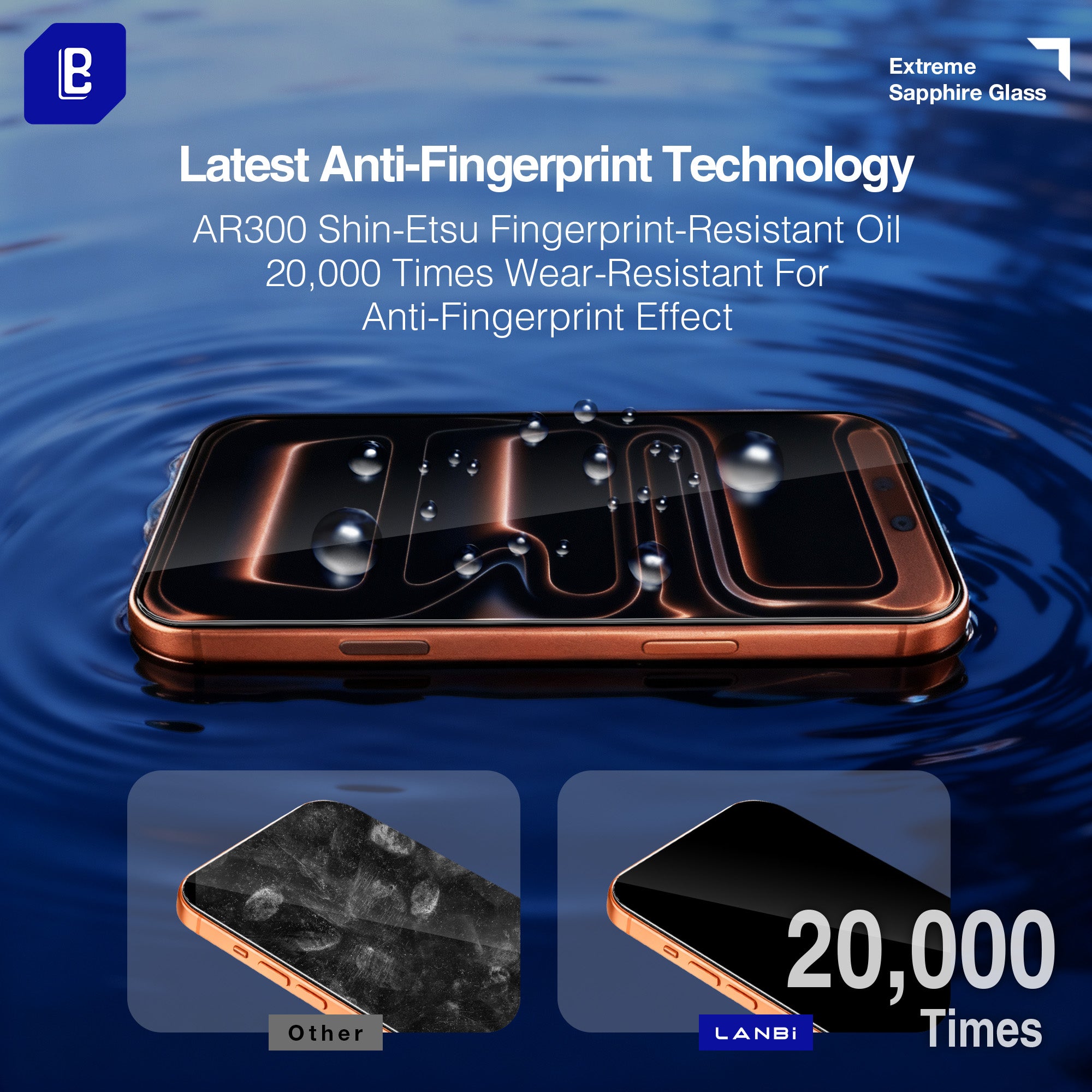 Sapphire Coated Tempered Glass Screen Protector