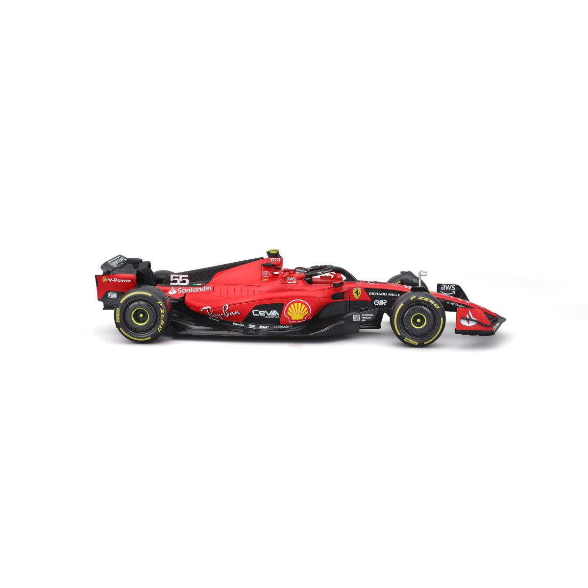 Bburago 1:18 F1 Car Model 2023 Ferrari SF-23 #55 Carlos Sainz