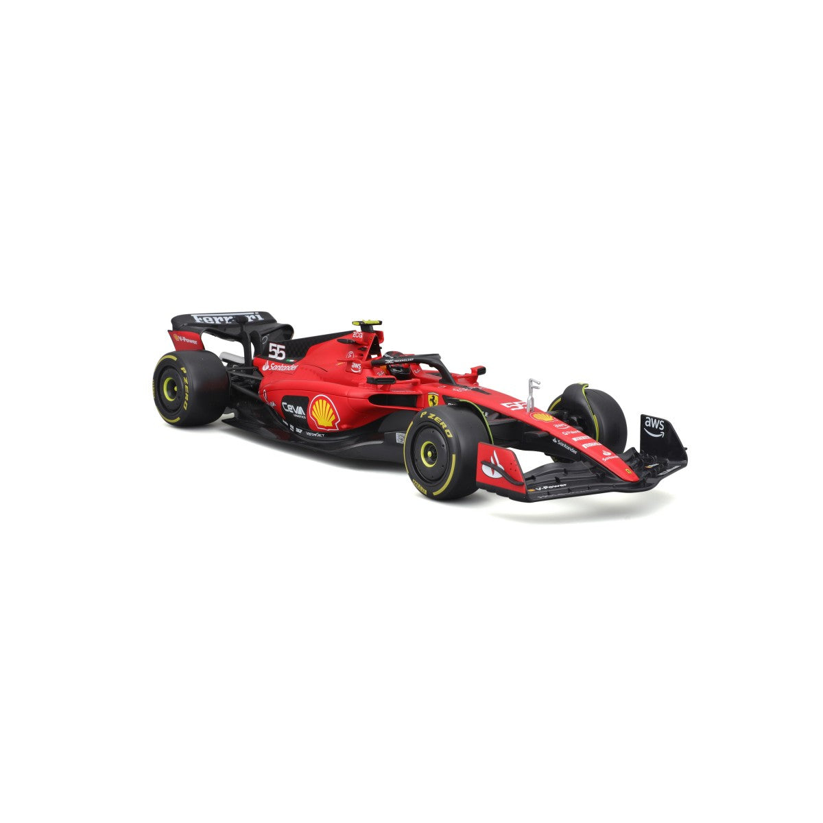 Bburago 1:18 F1 Car Model 2023 Ferrari SF-23 #55 Carlos Sainz