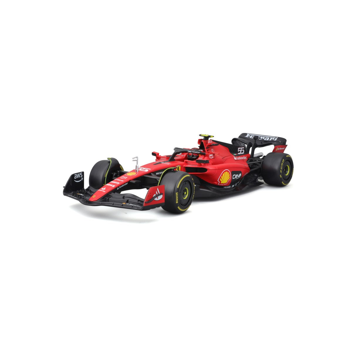 Bburago 1:18 F1 Car Model 2023 Ferrari SF-23 #55 Carlos Sainz