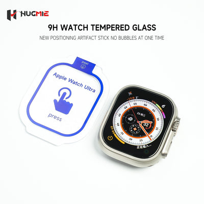 Hugmie® HD Tempered Glass Screen Protector With Automatic Stick Film Tool For iWatch Ultra 49mm