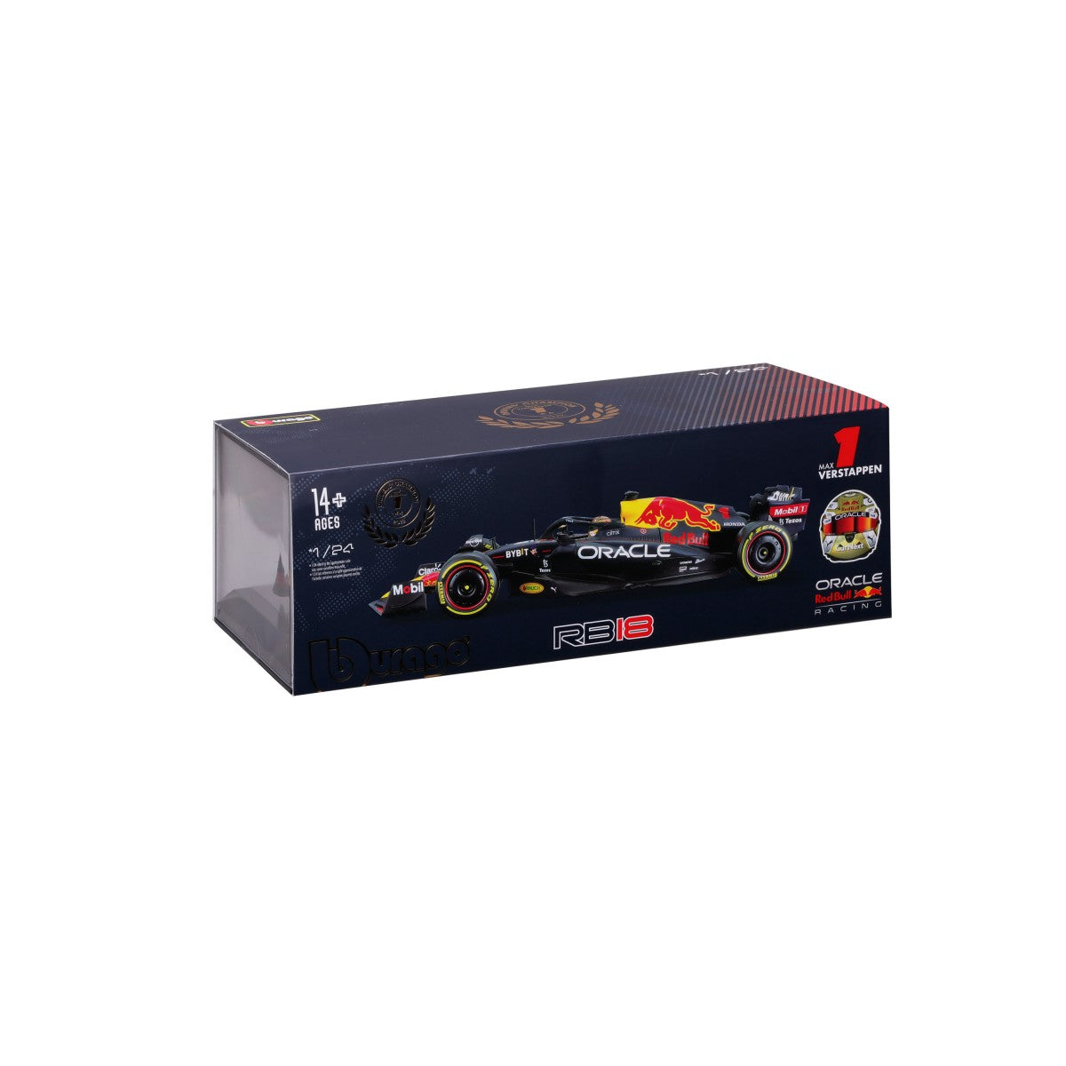 Bburago 1:24 F1 Car Model Red Bull Racing RB18 #1 Verstappen Champion 2022