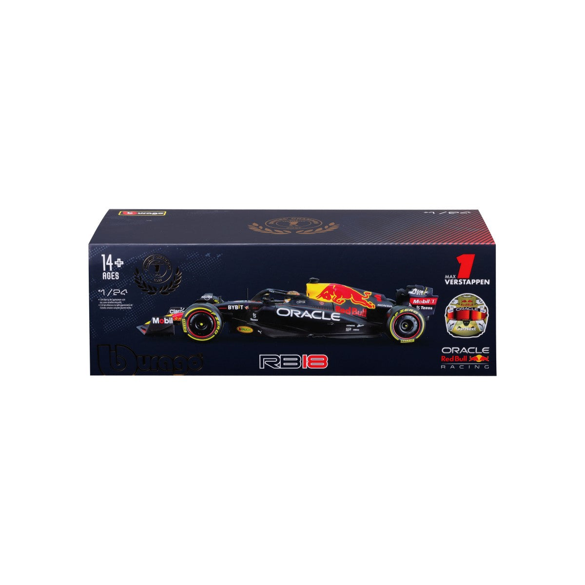 Bburago 1:24 F1 Car Model Red Bull Racing RB18 #1 Verstappen Champion 2022