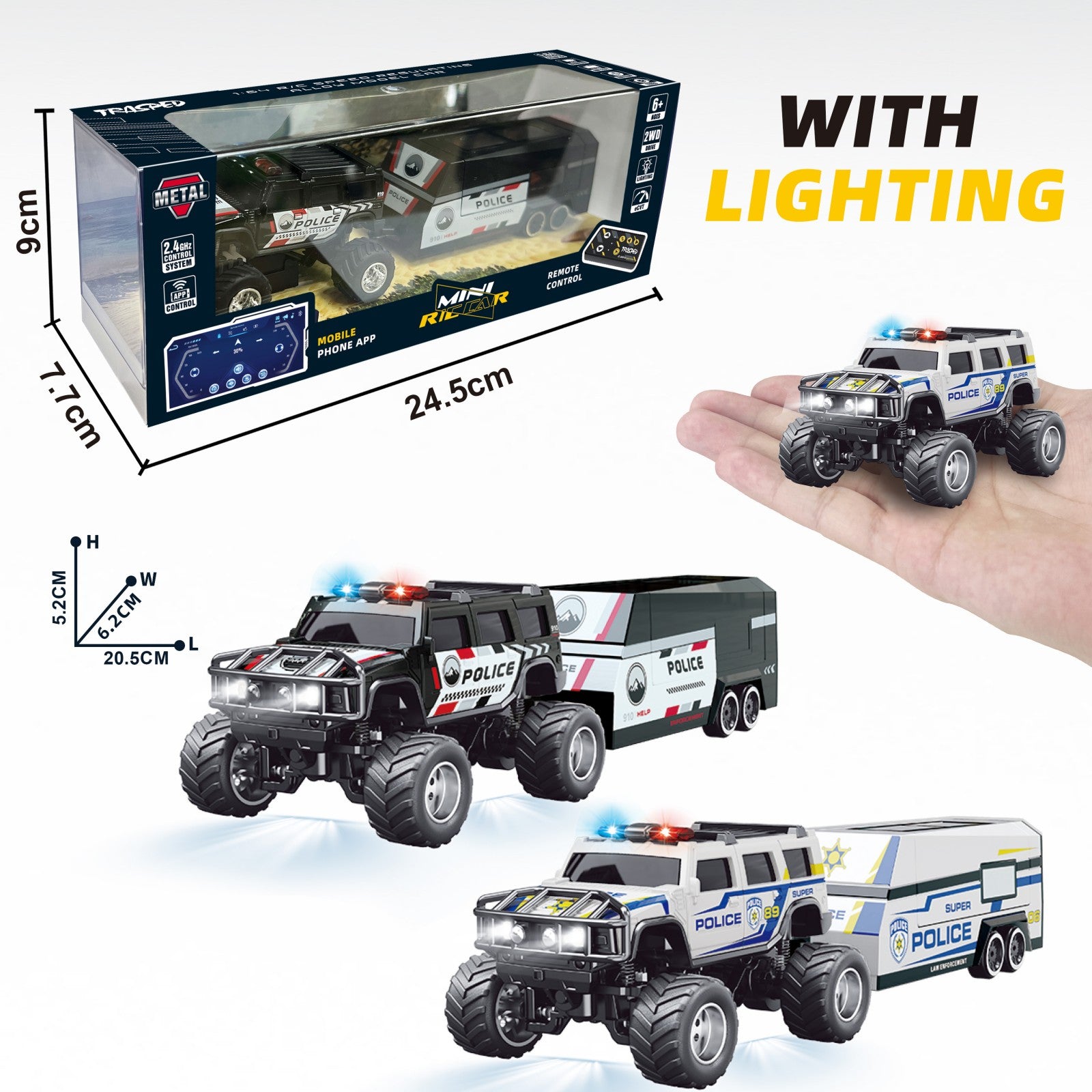 TRASPED Remote-controlled toy car