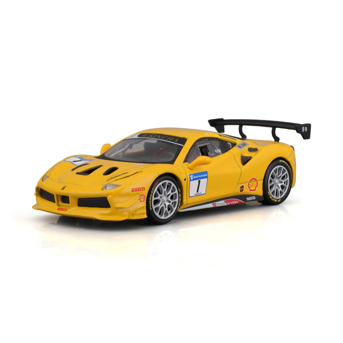 Bburago 1:43 Ferrari 488 Challenge 2017 Alloy Model Car