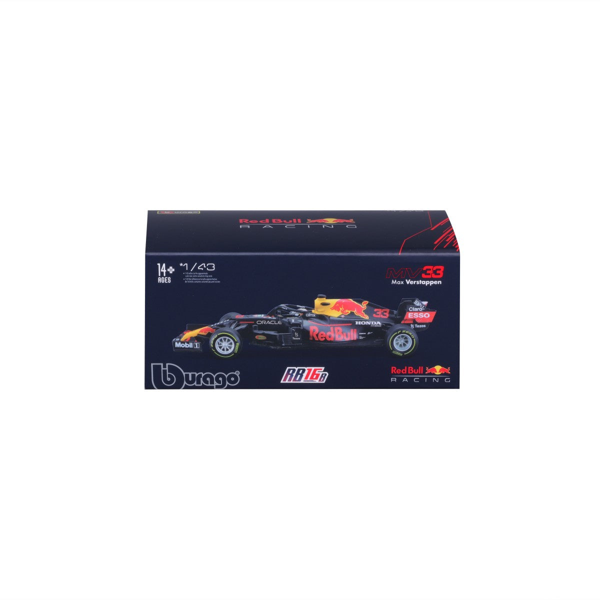 Bburago 1:43 F1 Red Bull Racing RB16B #33 Max Verstappen w/Helmet