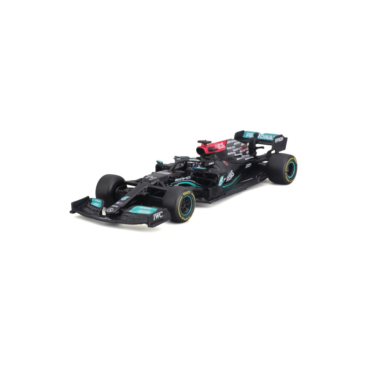 Bburago 1:43 F1 Mercedes-AMG W12 E Performance #77 Valtteri Bottas w/Helmet