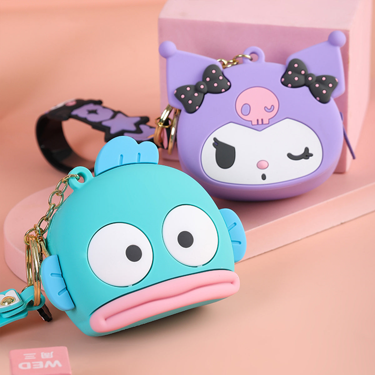 Cartoon Silicone Coin Purse Keychain