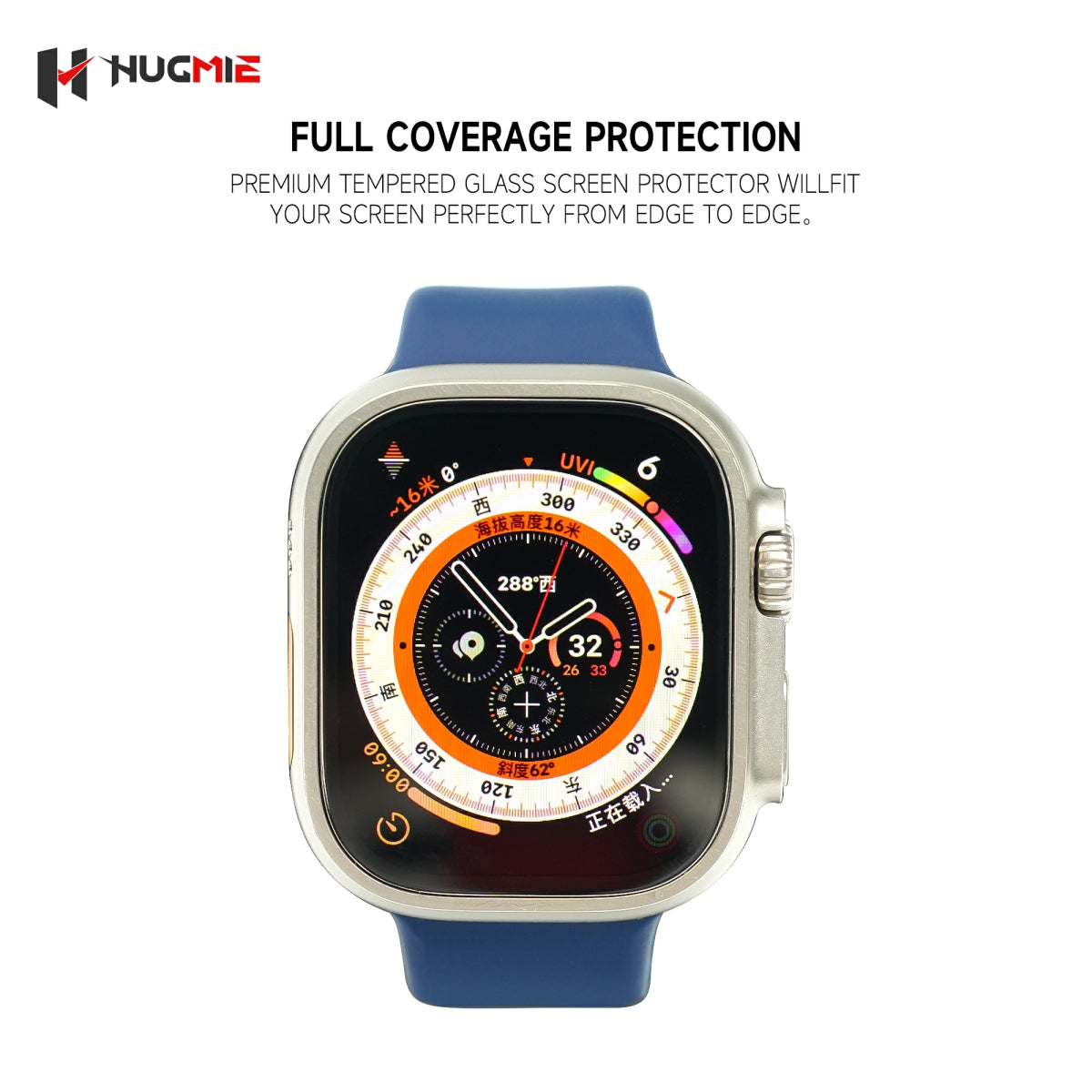 Hugmie® HD Screen Protector With Automatic Stick Film Tool For iWatch Ultra 49mm