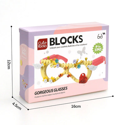 Kids DIY Glasses Building Block Set