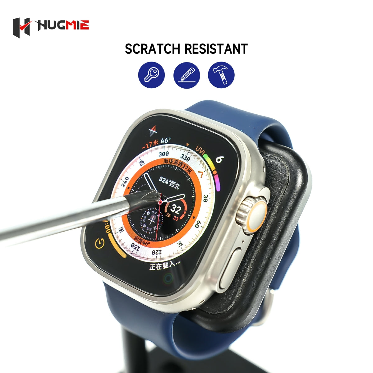 Hugmie® HD Screen Protector With Automatic Stick Film Tool For iWatch Ultra 49mm