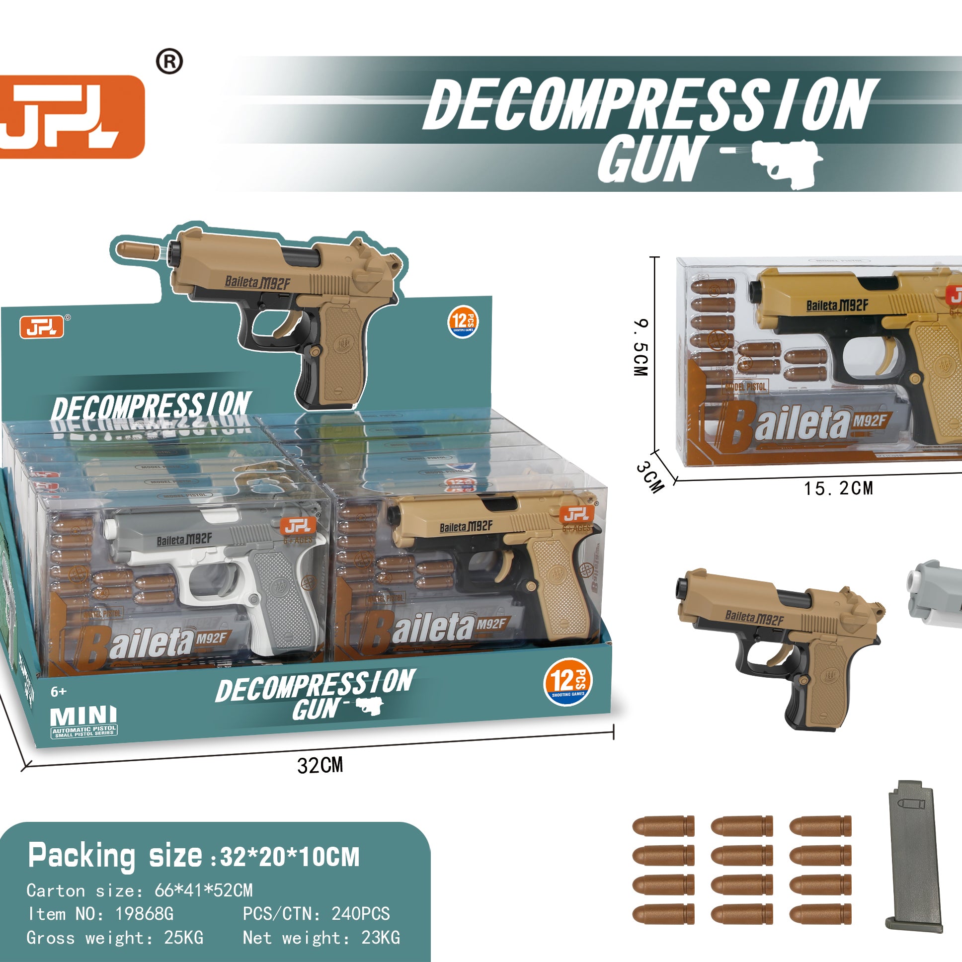JPL Toy Gun with Bullets