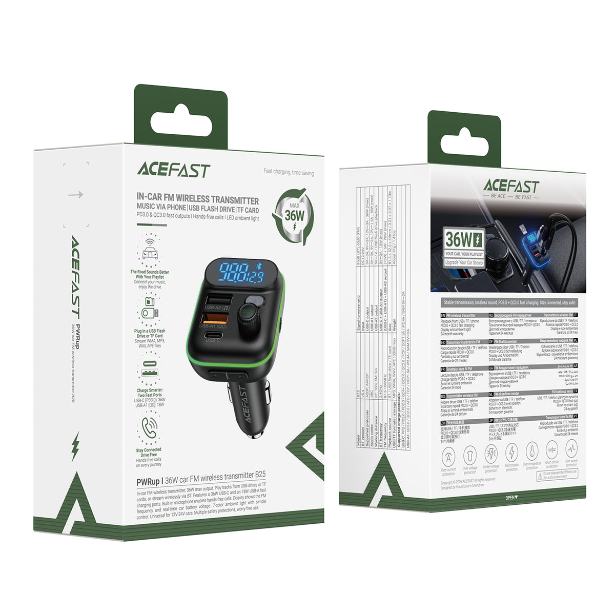 ACEFAST Car BT FM Transmitter
