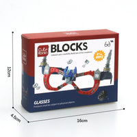 Kids DIY Glasses Building Block Set
