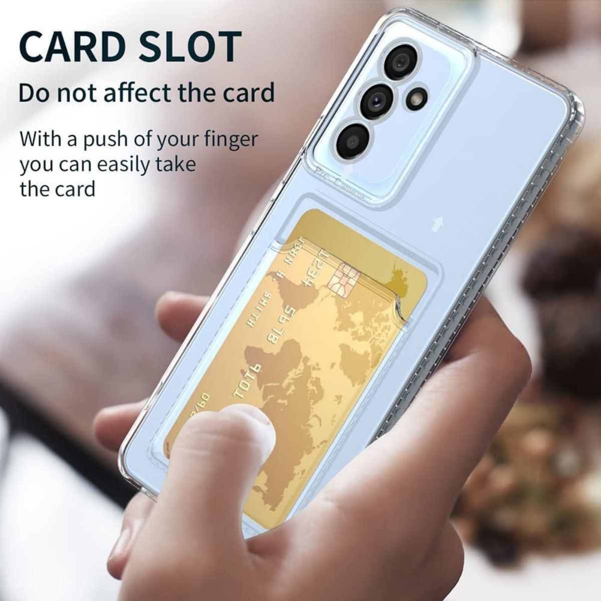 Gel Card (Samsung) Clear Case with Card Slot