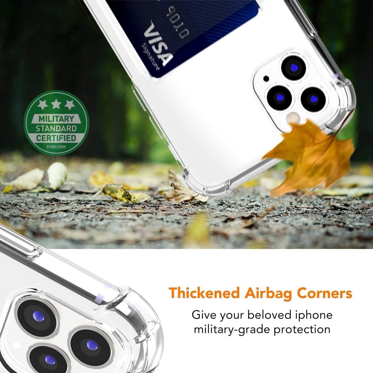 Gel Card (Samsung) Clear Case with Card Slot