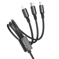BOROFONE BX72 3-in-1 charging cable(iP+Type-C+Micro)
