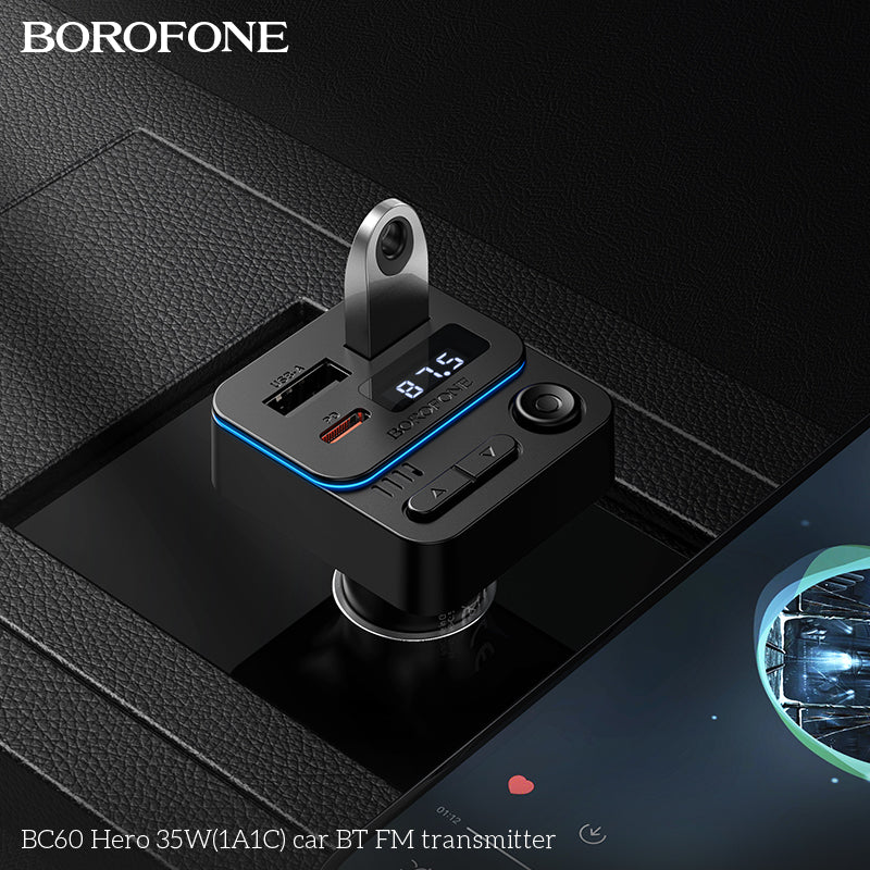 BOROFONE BC60 Hero 35W(1A1C) Car BT FM Transmitter