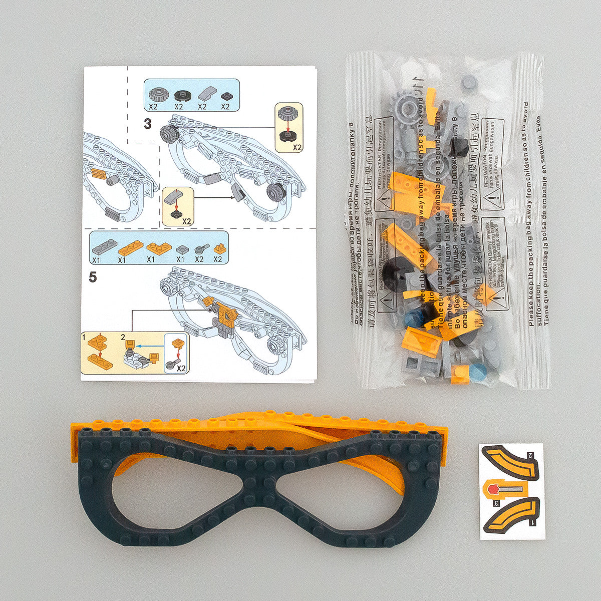 Kids DIY Glasses Building Block Set