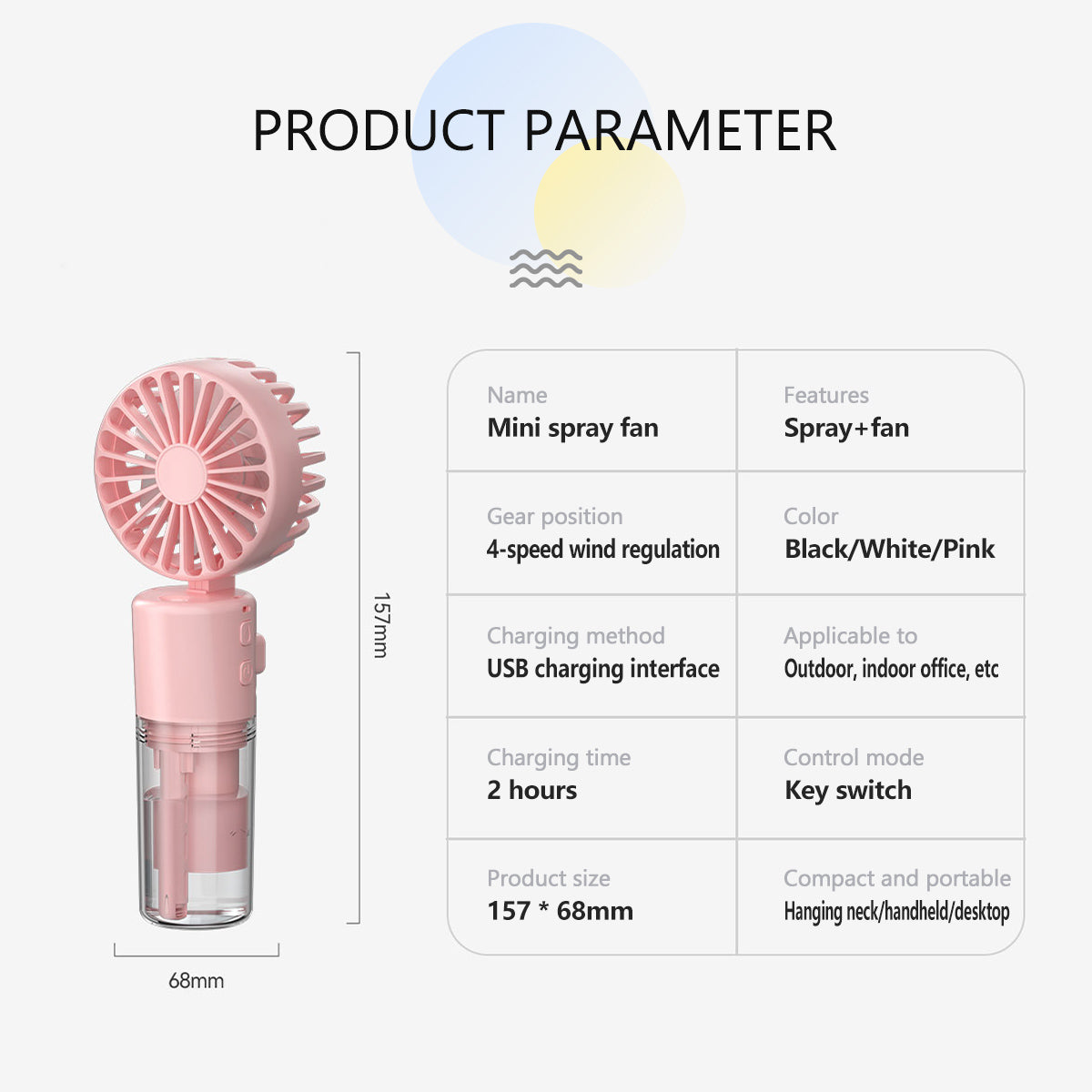 F2 Portable Handheld Misting Fan