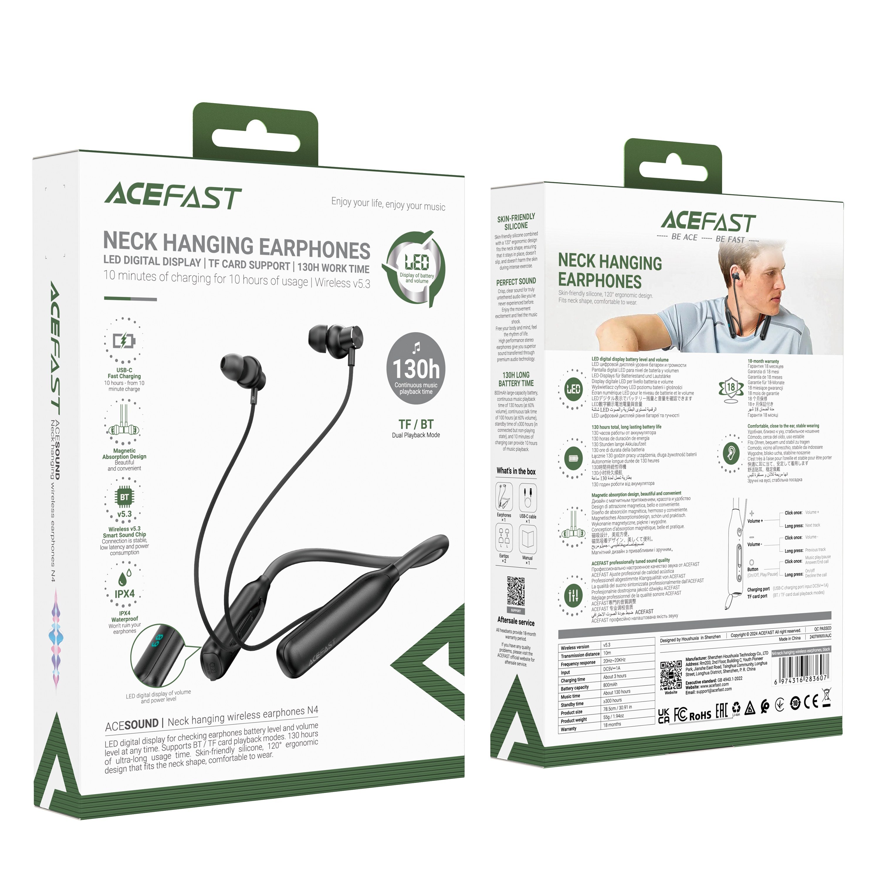 ACEFAST In-ear Wired Earphones with Mic