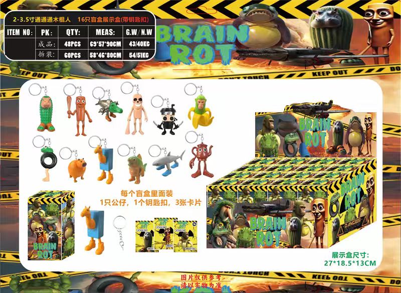 Italian Brainrot Tung Tungtung Sahur Figures Blind Box