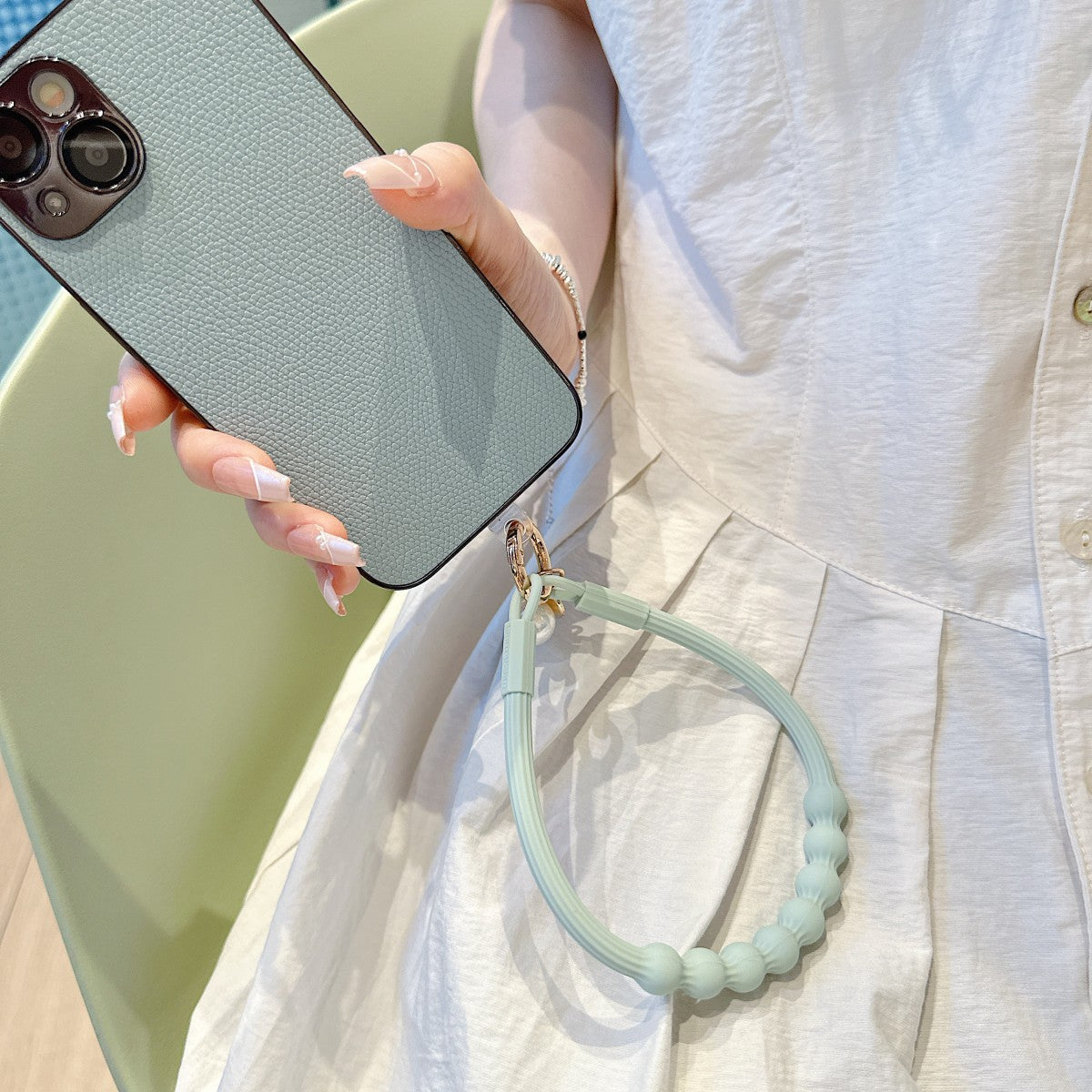 Silicone Beaded Universal Phone Wrist Lanyard - Hugmie