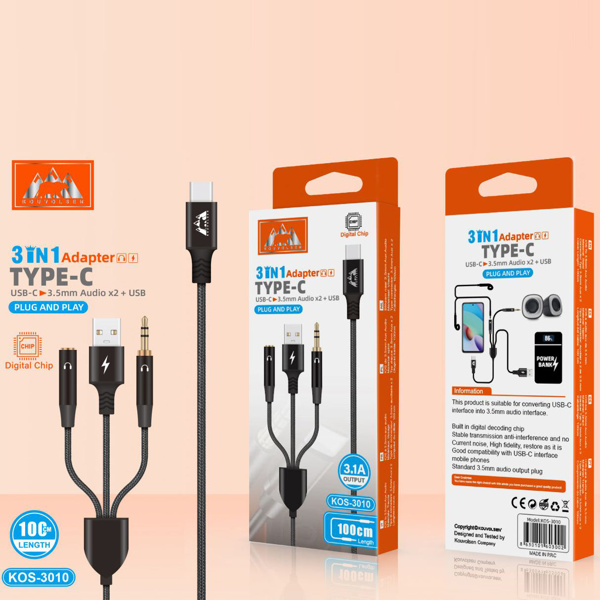 KOUVOLSEN Cable & Adapter