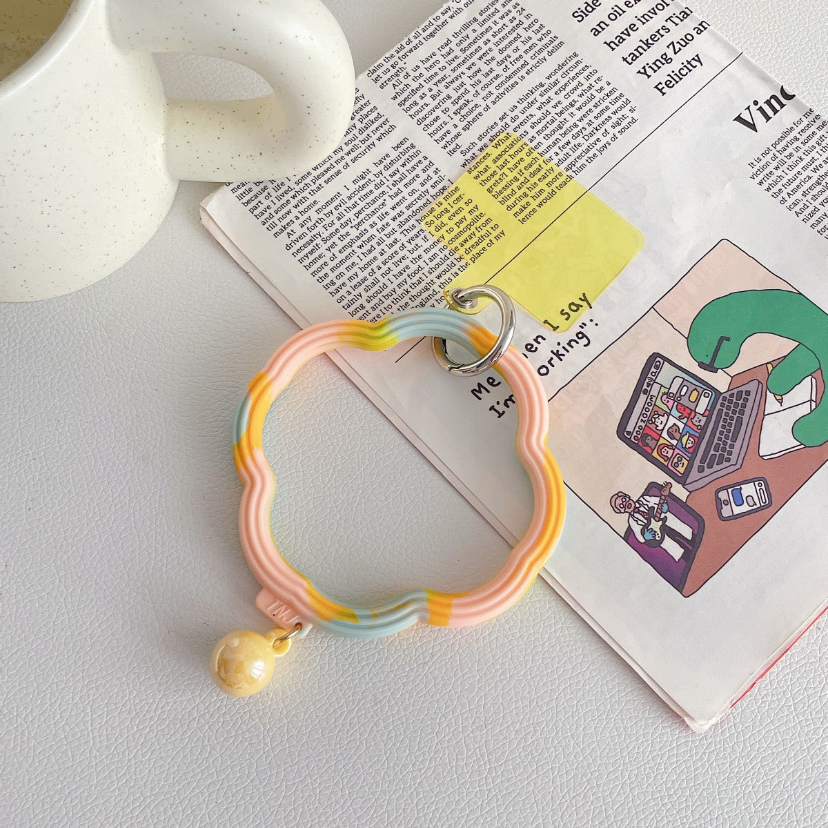 Colorful Wavy Hoop Universal Silicone Phone Wrist Lanyard