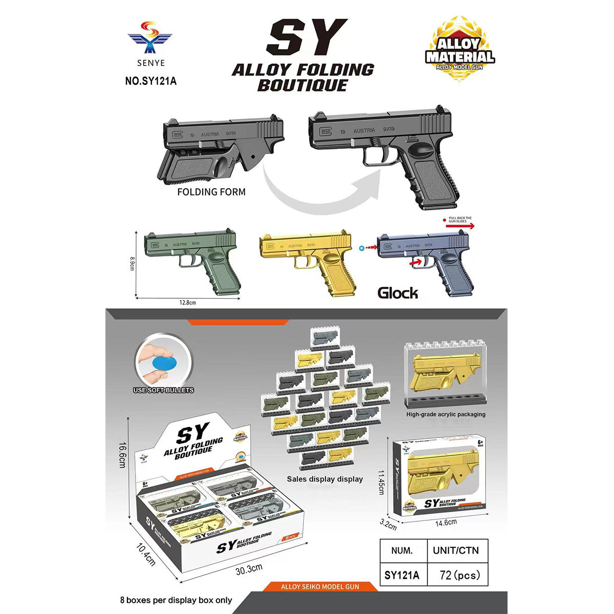 SENYE Half Die-Alloy Soft Bullet Gun Model