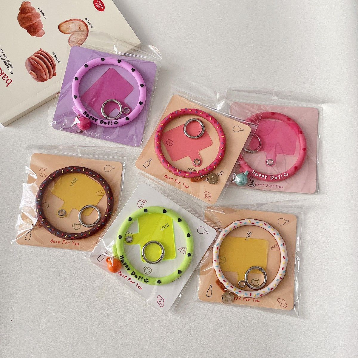 Cute Donut Universal Silicone Phone Wrist Lanyard - Hugmie