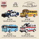 JSJ DIY Wooden building block toy car