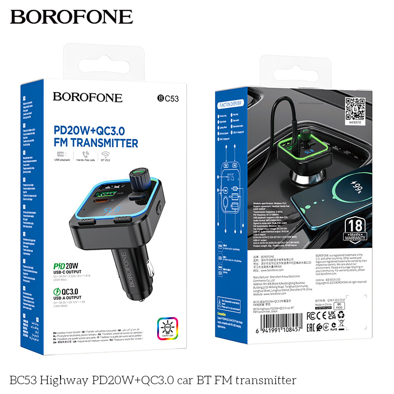 BOROFONE Car BT FM Transmitter