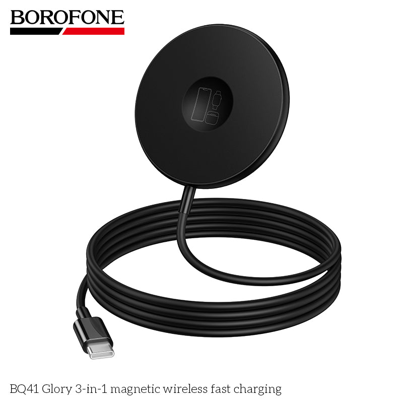 BOROFONE BQ41 Glory 3-in-1 Magnetic Wireless Fast Charger