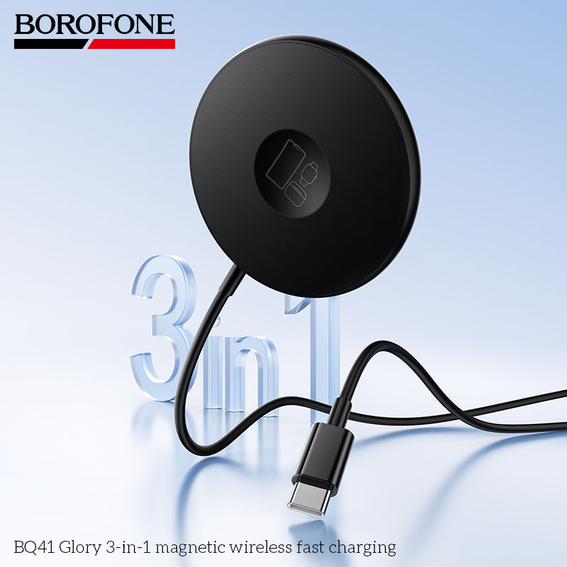 BOROFONE BQ41 Glory 3-in-1 Magnetic Wireless Fast Charger