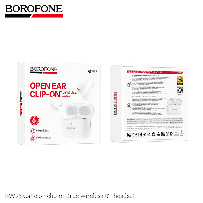 BOROFONE BW95 Cancion Clip-on True Wireless BT Headset