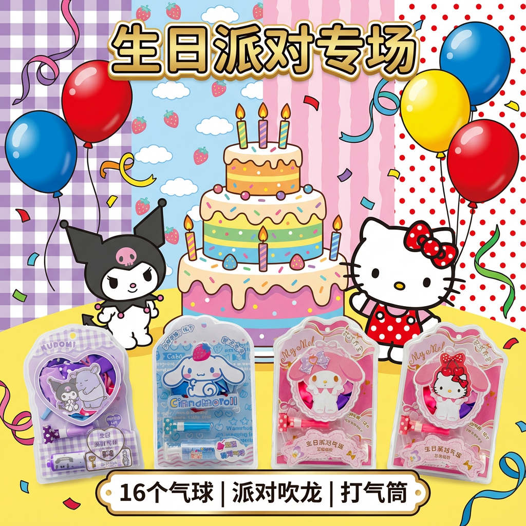 Sanrio Beaded Bracelet/Piggy Bank/Balloon