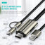 COTEetCi 2-in-1 HDMI Cable showcasing HDMI, Type-C, and Micro USB connectors, ideal for connecting mobile devices to TVs and monitors.