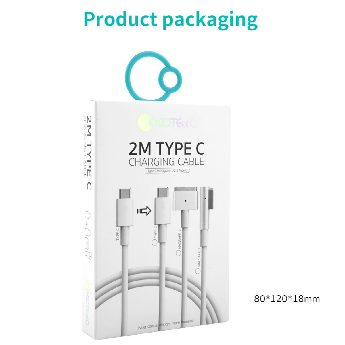Coteci Macbook USB C to USB C Charging Cable 100W 2M - Hugmie